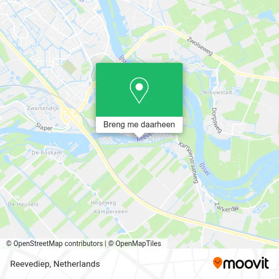 Reevediep kaart