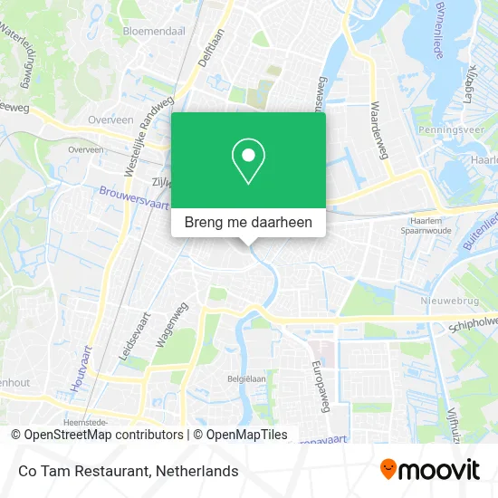 Co Tam Restaurant kaart