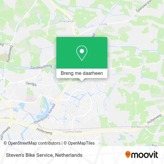 Steven's Bike Service kaart