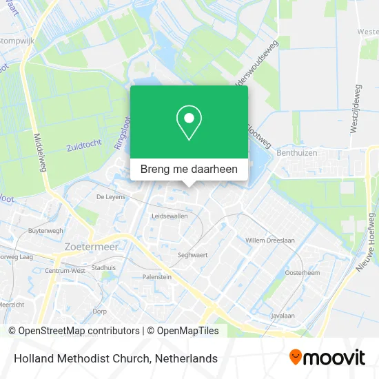 Holland Methodist Church kaart