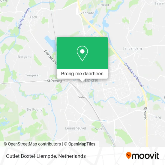 Outlet Boxtel-Liempde kaart