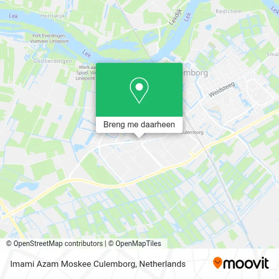 Imami Azam Moskee Culemborg kaart