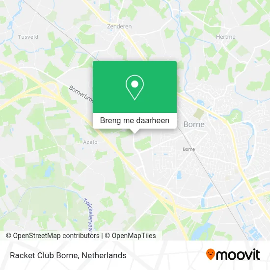 Racket Club Borne kaart