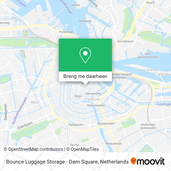 Bounce Luggage Storage - Dam Square kaart