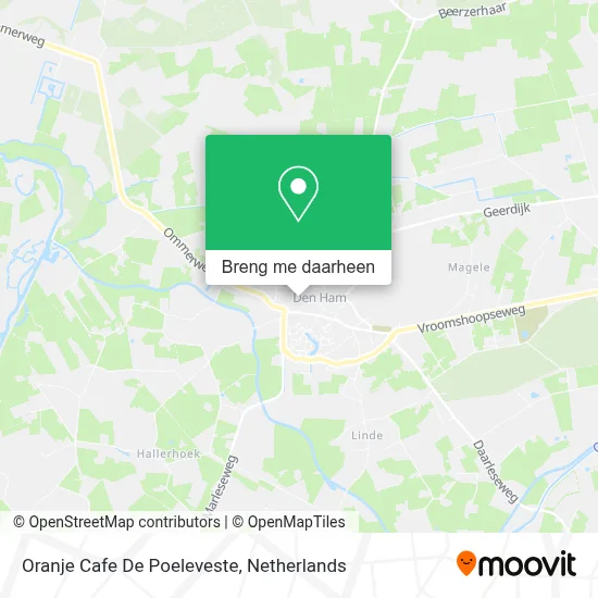 Oranje Cafe De Poeleveste kaart