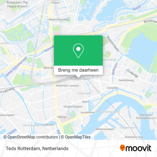 Teds Rotterdam kaart