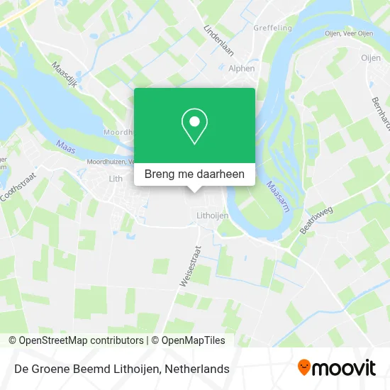 De Groene Beemd Lithoijen kaart