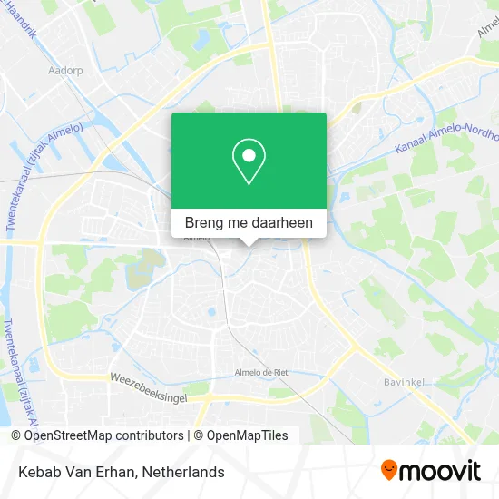 Kebab Van Erhan kaart