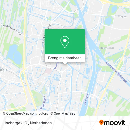 Incharge J.C. kaart