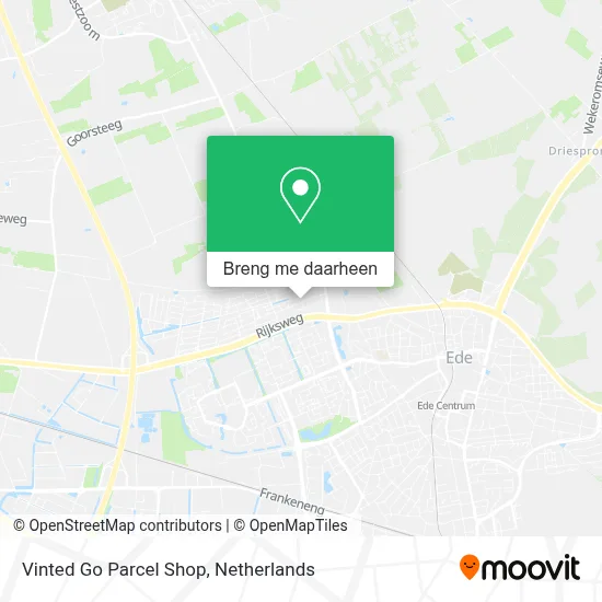 Vinted Go Parcel Shop kaart