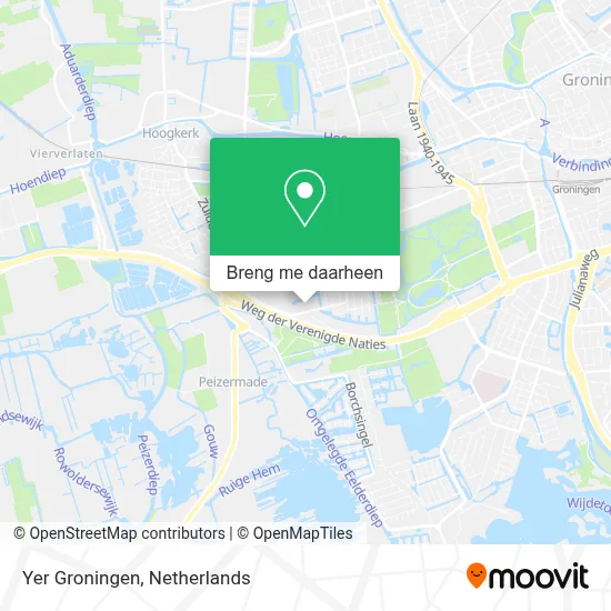 Yer Groningen kaart