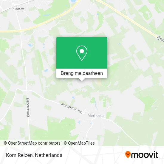 Kom Reizen kaart
