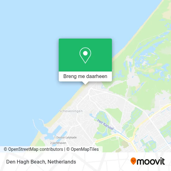 Den Hagh Beach kaart