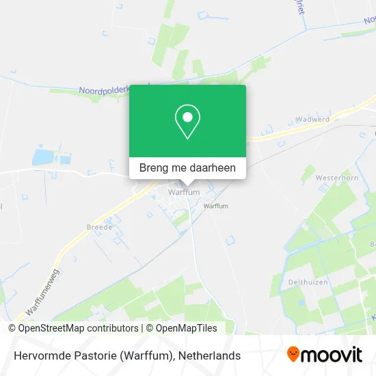 Hervormde Pastorie (Warffum) kaart