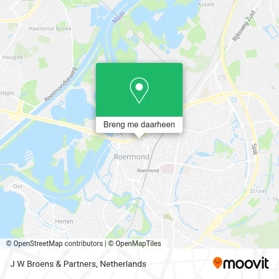 J W Broens & Partners kaart