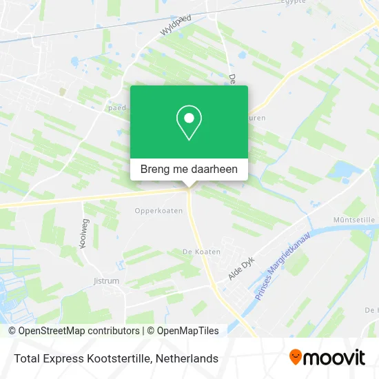 Total Express Kootstertille kaart