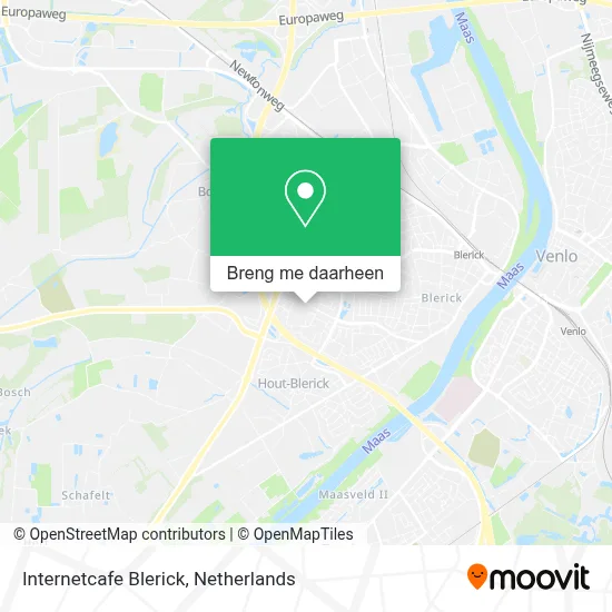 Internetcafe Blerick kaart