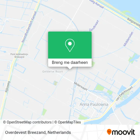 Overdevest Breezand kaart