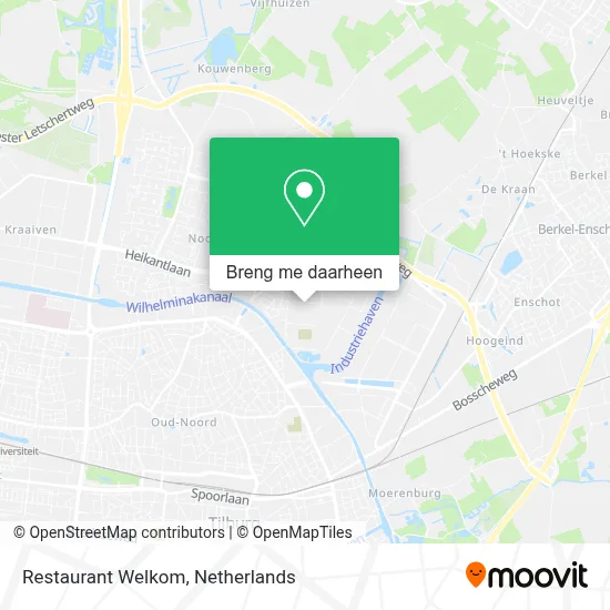 Restaurant Welkom kaart