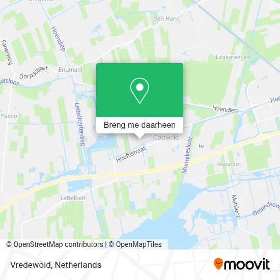 Vredewold kaart