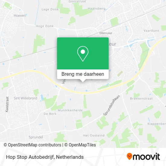 Hop Stop Autobedrijf kaart