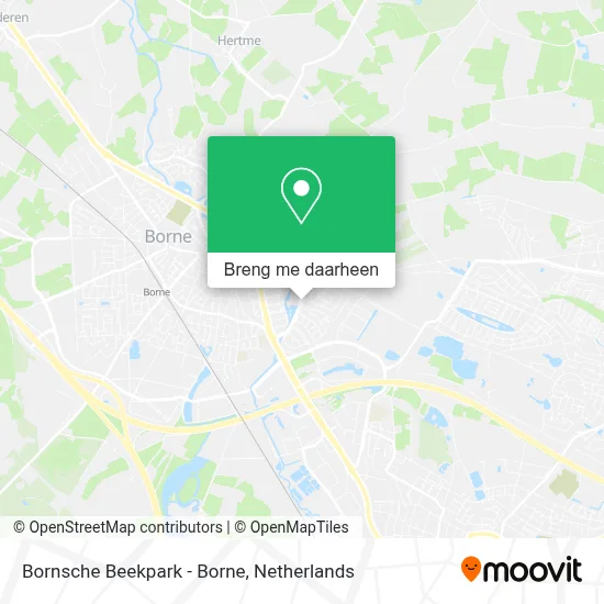 Bornsche Beekpark - Borne kaart