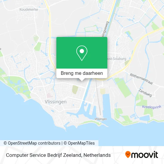 Computer Service Bedrijf Zeeland kaart