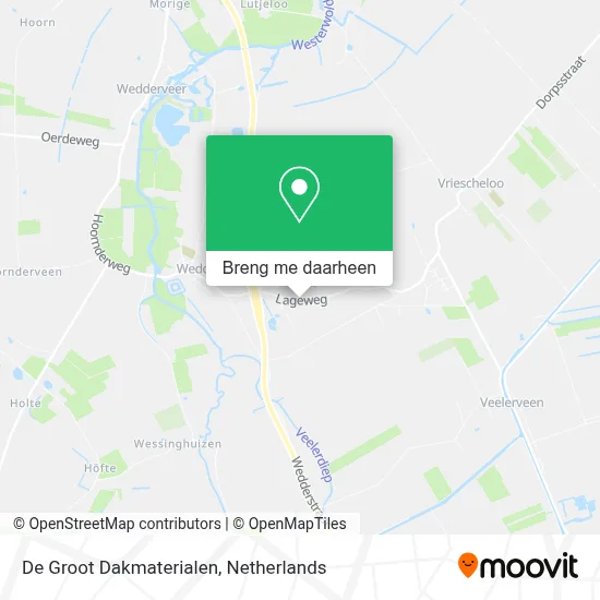 De Groot Dakmaterialen kaart