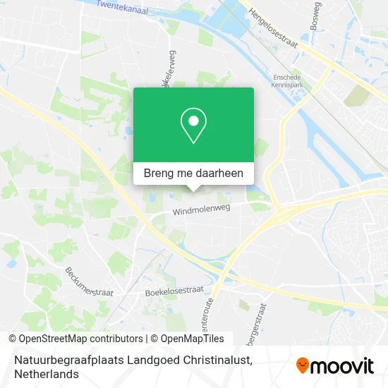 Natuurbegraafplaats Landgoed Christinalust kaart