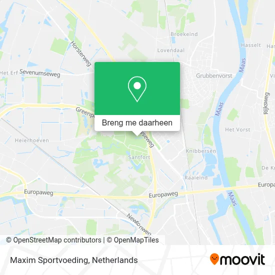 Maxim Sportvoeding kaart