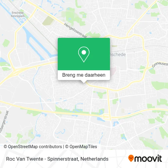 Roc Van Twente - Spinnerstraat kaart