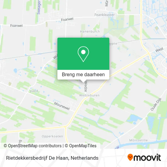 Rietdekkersbedrijf De Haan kaart