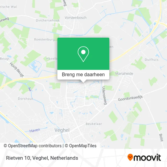 Rietven 10, Veghel kaart