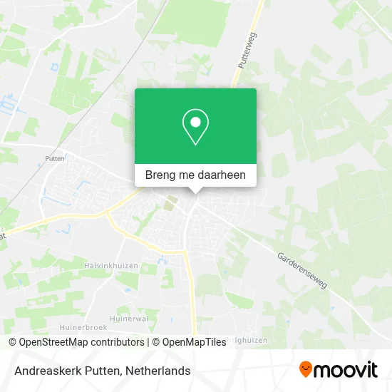 Andreaskerk Putten kaart