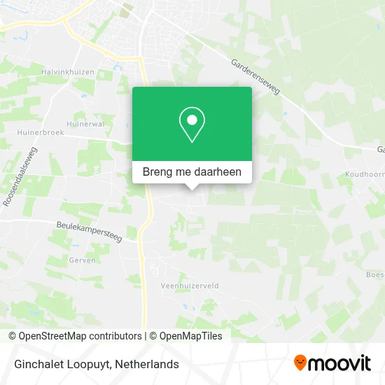 Ginchalet Loopuyt kaart