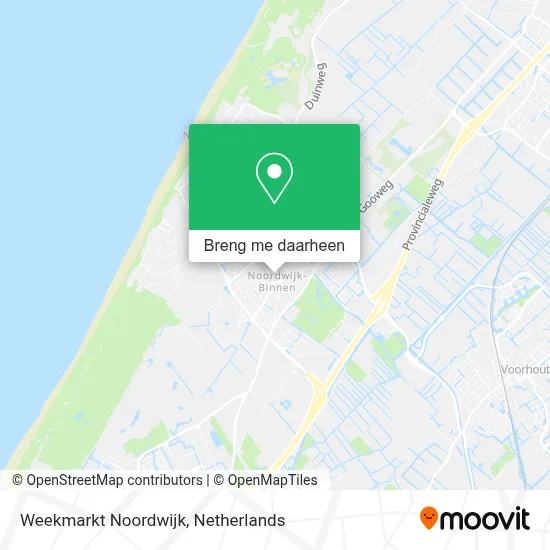 Weekmarkt Noordwijk kaart