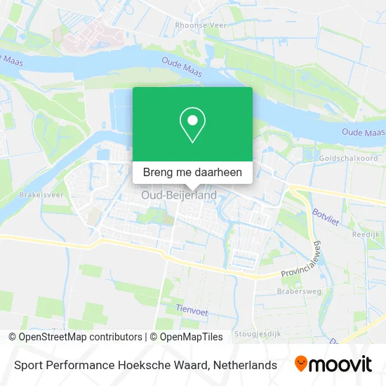 Sport Performance Hoeksche Waard kaart