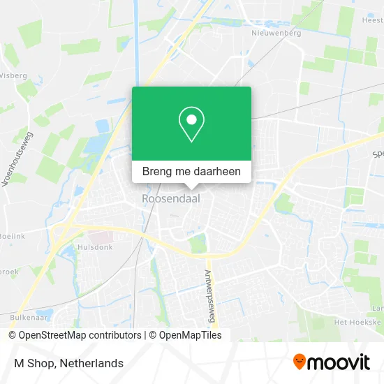 M Shop kaart