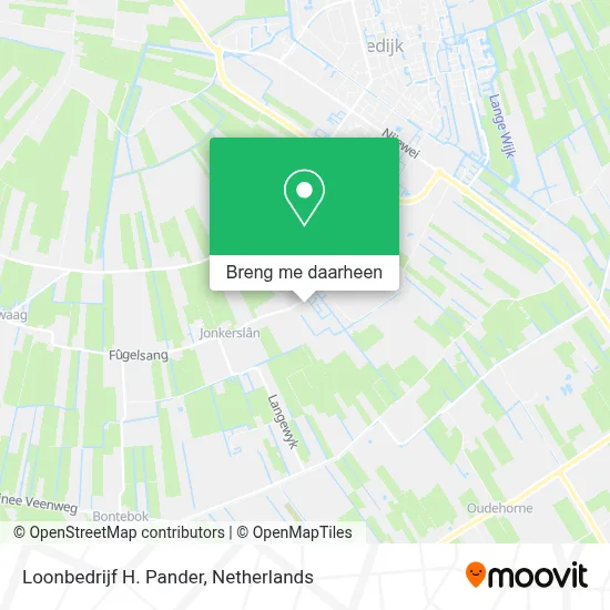 Loonbedrijf H. Pander kaart
