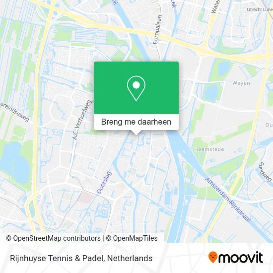 Rijnhuyse Tennis & Padel kaart