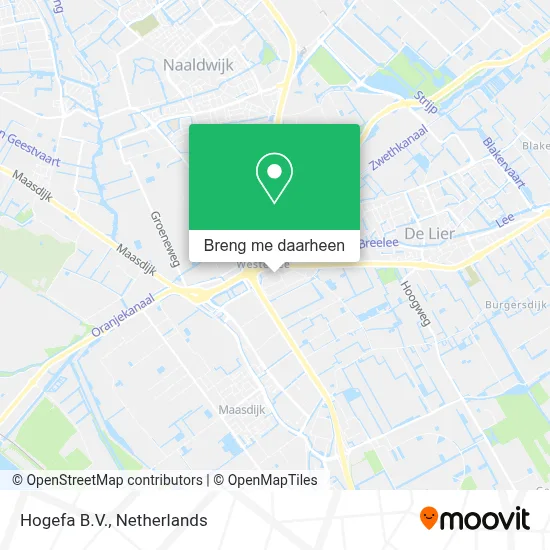Hogefa B.V. kaart