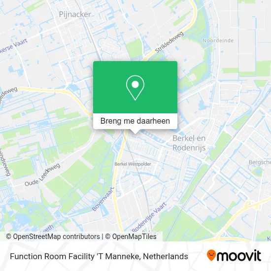 Function Room Facility 'T Manneke kaart