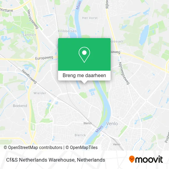 Cf&S Netherlands Warehouse kaart