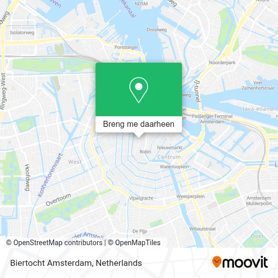 Biertocht Amsterdam kaart