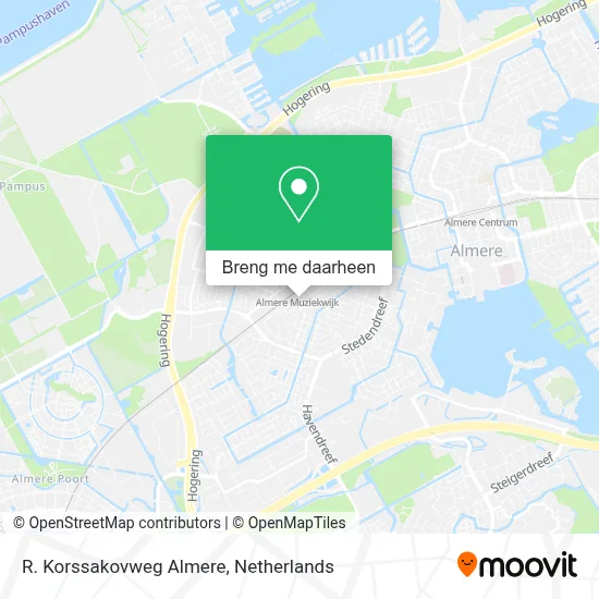 R. Korssakovweg Almere kaart