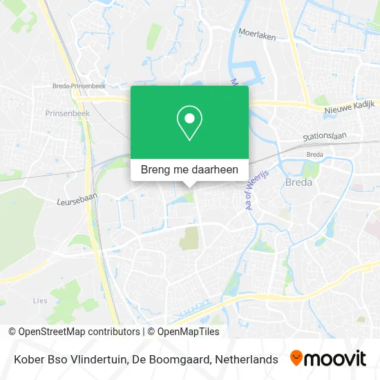 Kober Bso Vlindertuin, De Boomgaard kaart