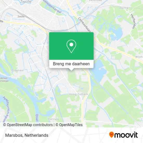 Marsbos kaart