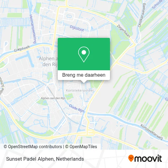 Sunset Padel Alphen kaart