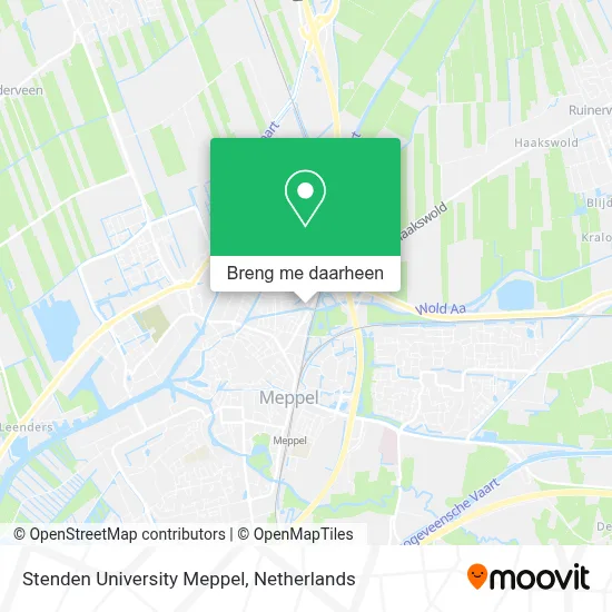 Stenden University Meppel kaart