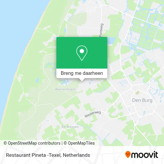 Restaurant Pineta -Texel kaart